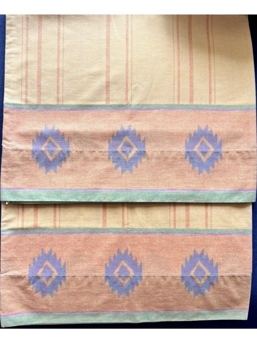 Aztec Southwest Queen Sheet Set Yellow Purple Orange VTG Westpoint Stevens USA